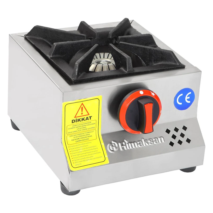Himaksan HMK-MN 1 tekli doğalgazlı mini ocak, pik döküm ızgara