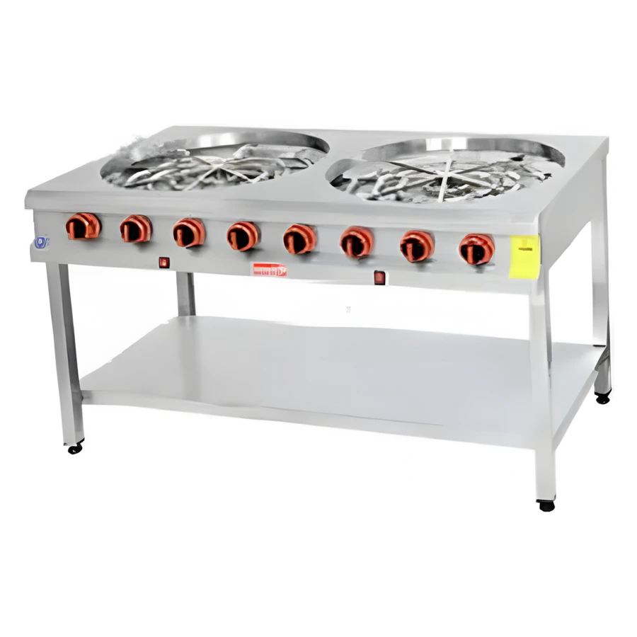 Himaksan HMK-MBROG 2 taban raflı 8 yanışlı börek pişirme ocağı, 130x70x85