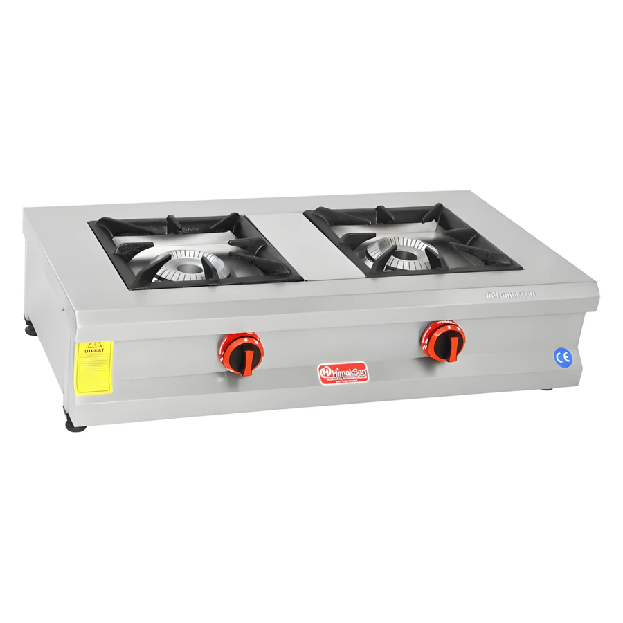 Himaksan HMK-SOG 950 iki gözlü doğalgazlı set üstü ocak, pik döküm ızgara