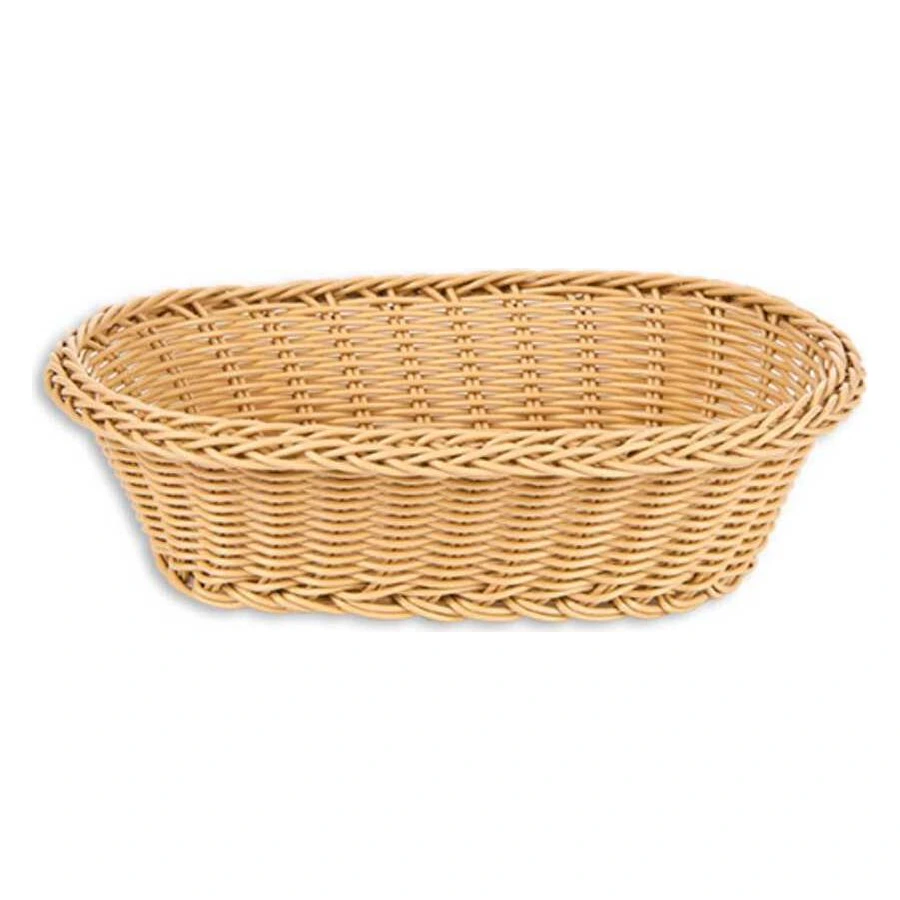 Epinox İPLS-24OAK açık kahve ince oval sunum sepeti, 24x17 cm