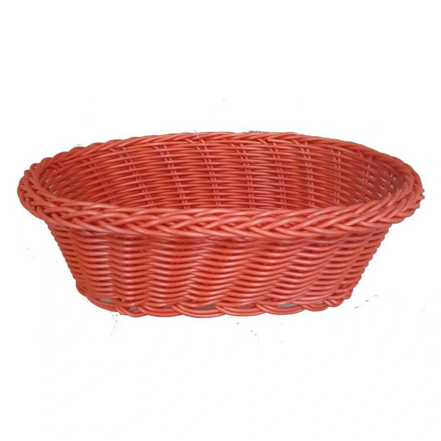 Epinox İPLS-24OK kırmızı ince oval sunum sepeti, 24x17x7 cm