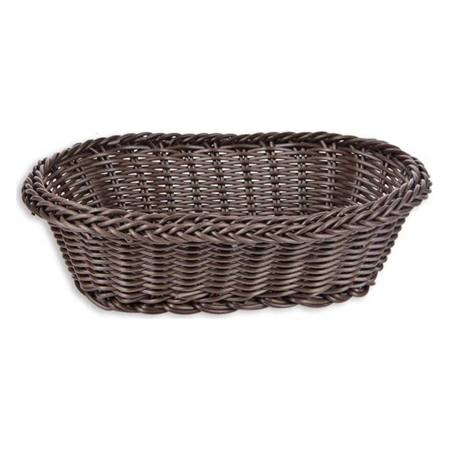 Epinox İPLS-28OKK koyu kahve büyük boy ince oval sepet, 28x19x8 cm