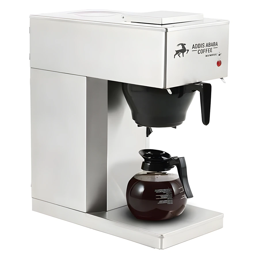 Addis Ababa RB-286 profesyonel filtre kahve makinesi, 1,8 litre cam sürahi ve paslanmaz gövde