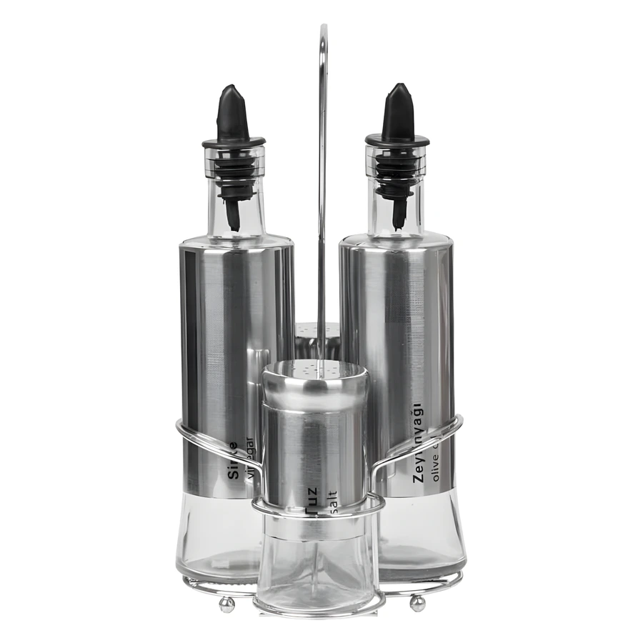 Epinox Leylak LST-04 4'lü set, 2 adet 300 ml yağlık şişesi ve 2 tuzluk