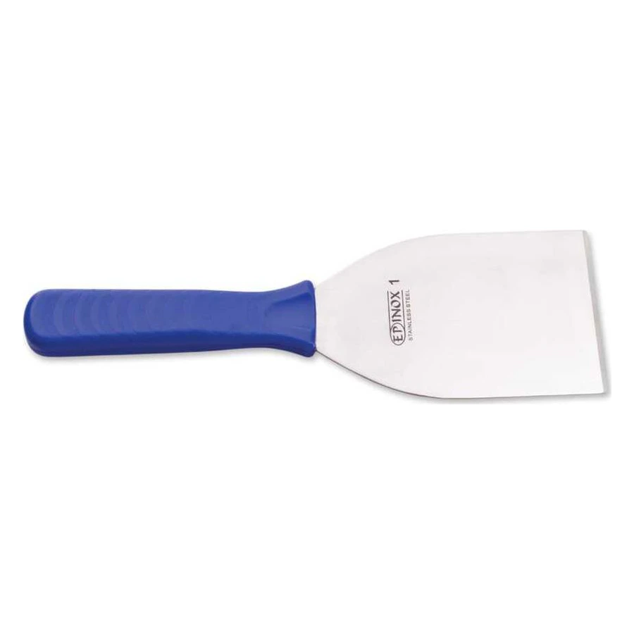 Epinox SP3-10M mavi saplı spatula no 3, geniş paslanmaz çelik çevirme ağzı