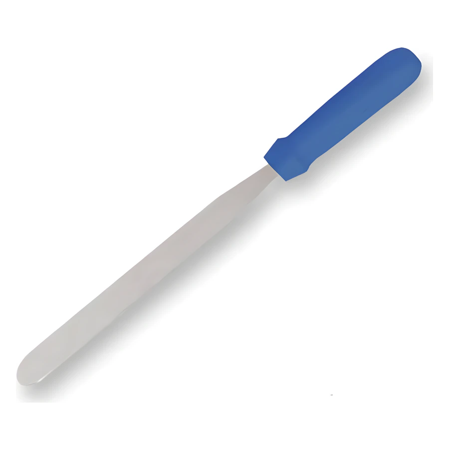 Epinox PPDM-25 paslanmaz pasta spatulası, 25 cm düz krema ağzı ve plastik sap