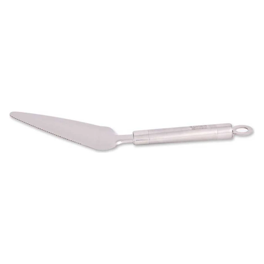 Epinox PS69 paslanmaz çelik pasta spatulası, ince üçgen ağız ve metal sap