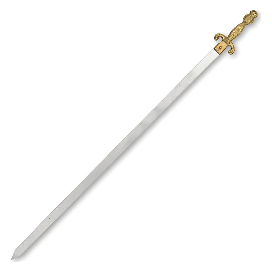 Pirge 81151 motifli saplı 60 cm Adana kebap şişi, yassı form