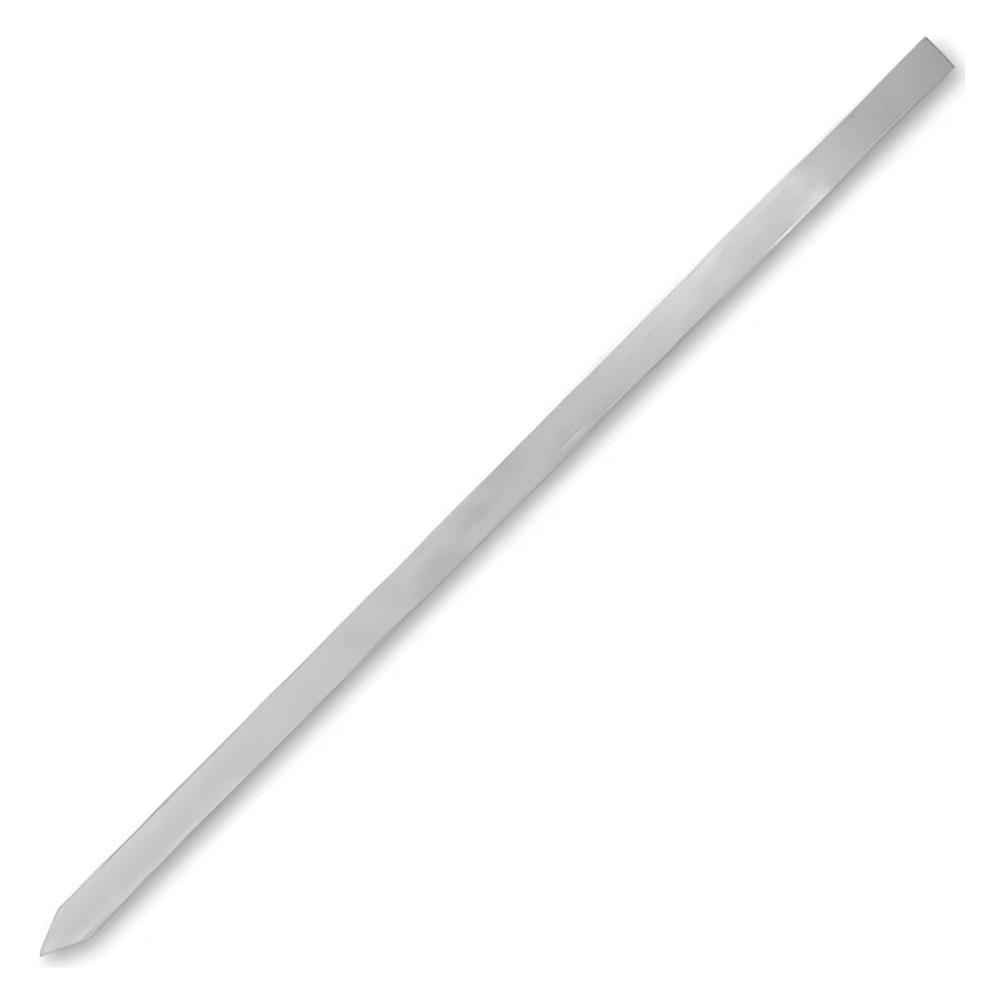 Pirge 81157 parlak galvaniz 60 cm Adana şiş, 20 mm genişlik ve 2 mm kalınlıkta yassı şiş