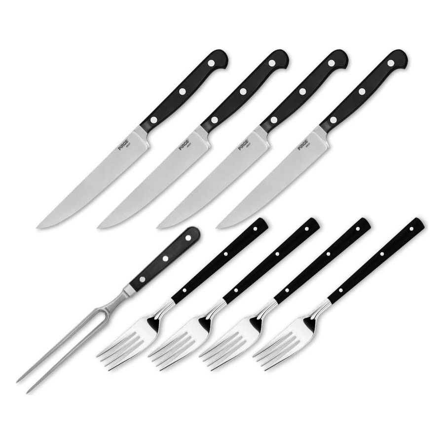 Pirge Classic 35174 mangal partisi seti, steak bıçağı, steak çatalı ve et çatalı