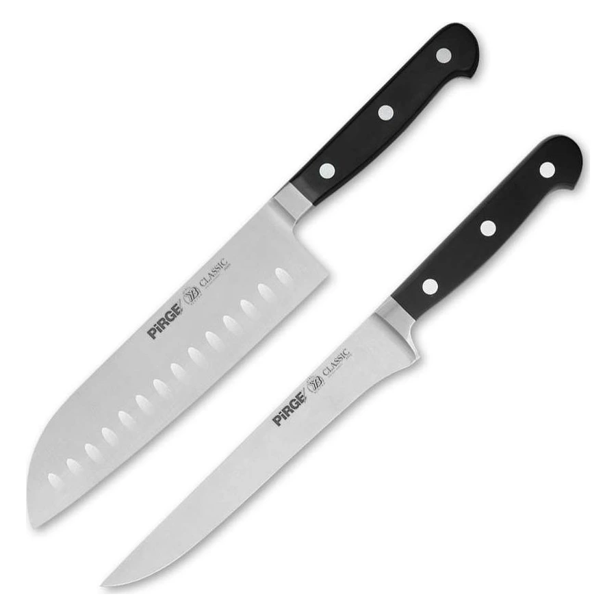 Pirge Classic 35163 santoku bıçak seti, oluklu santoku ve esnek fileto bıçağı