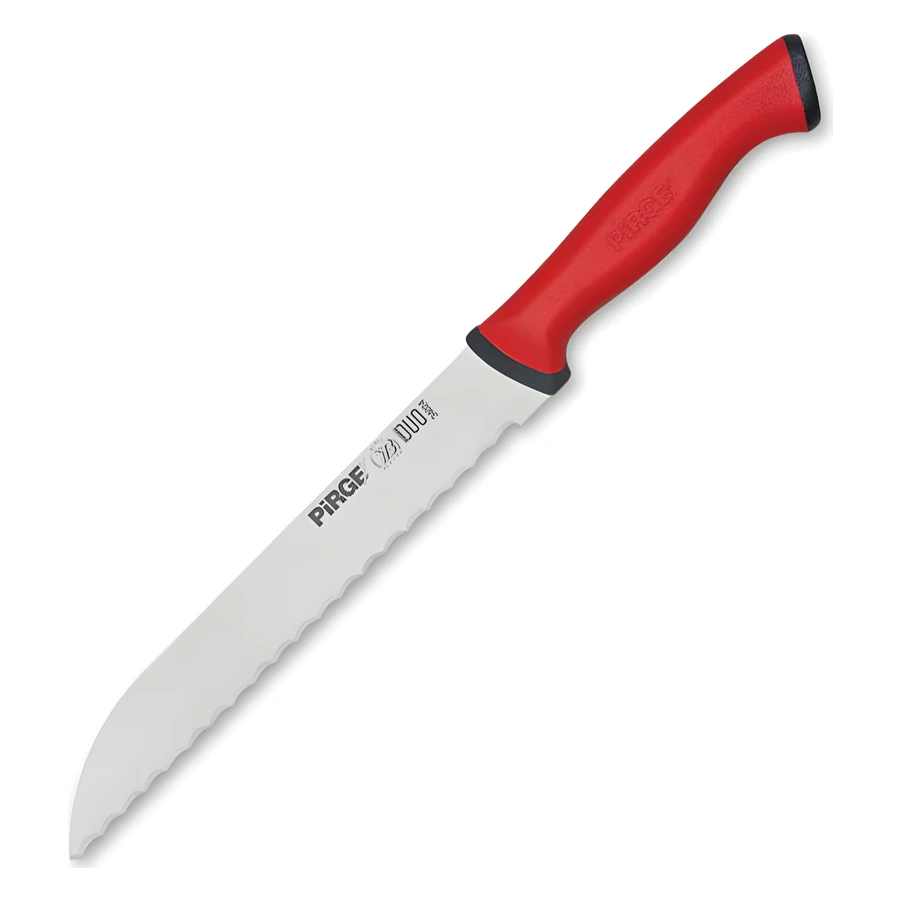 Pirge Duo PRO 34024 ekmek bıçağı 17,5 cm, dalgalı dişli paslanmaz ağız ve kaymaz sap