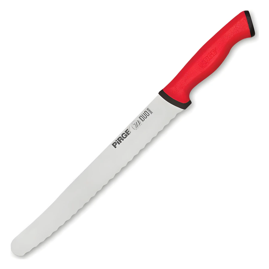 Pirge Duo PRO 34009 ekmek bıçağı 22,5 cm, geniş dalgalı dişli ağız ve TPE sap