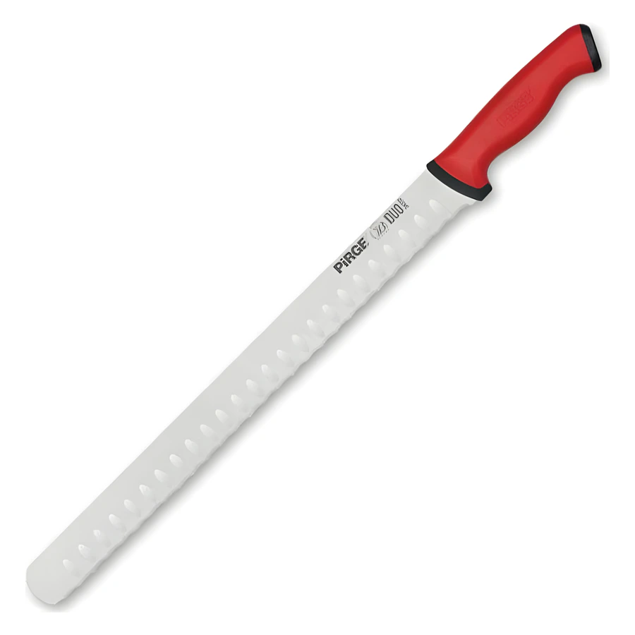 Pirge Duo 34332 oluklu jambon bıçağı 36 cm, uzun oluklu dalgalı dişli ağız