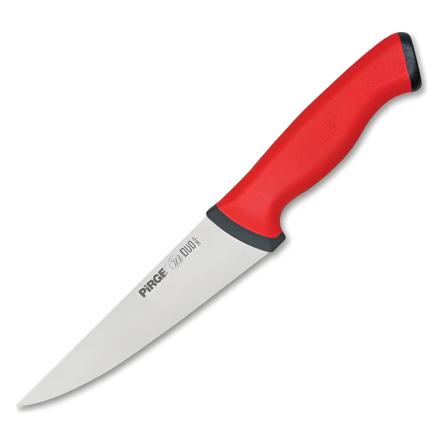 Pirge Duo 34121 sivri uçlu kasap bıçağı No.1 14,5 cm, paslanmaz ağız ve kaymaz sap