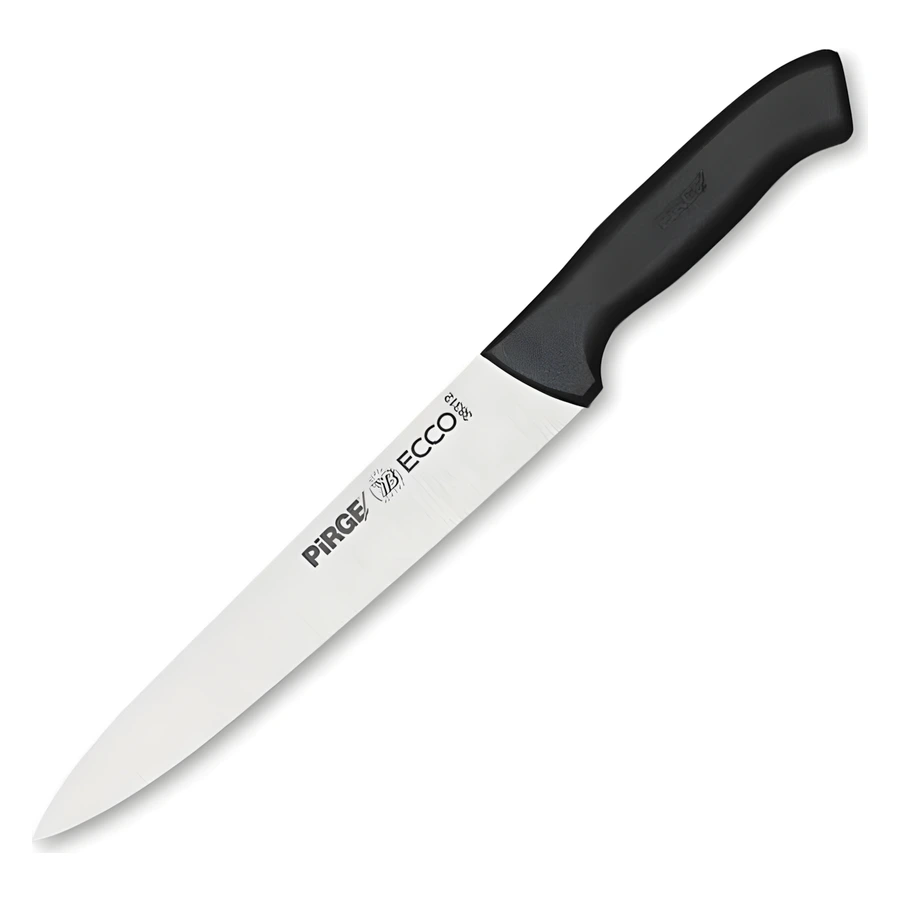 Pirge Ecco PRO 38023 ekmek bıçağı 23 cm, dalgalı dişli ağız ve beyaz PP sap