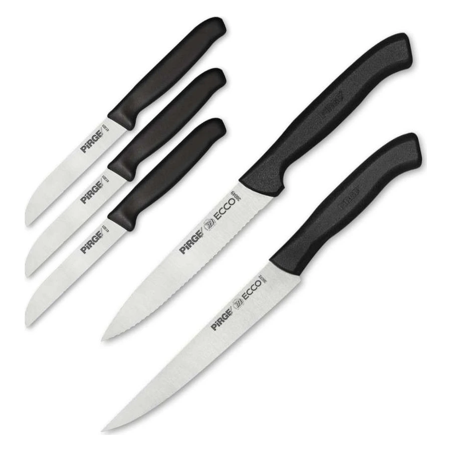 Pirge Ecco 35171 piknik bıçak seti, dişli sebze bıçağı, peynir bıçağı ve meyve bıçağı