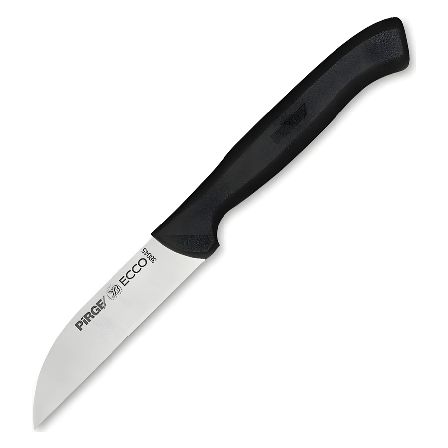 Pirge Ecco 38045 küt uçlu 9 cm sebze bıçağı, kısa paslanmaz ağız ve PP sap