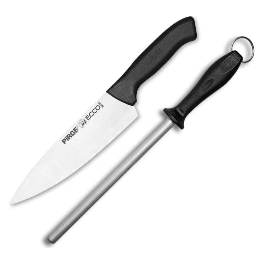 Pirge Ecco 35148 şef bıçak seti, 19 cm şef bıçağı ve oval bıçak masatı