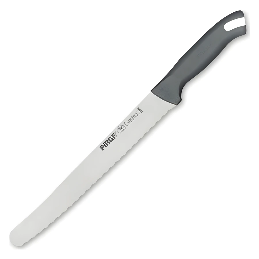 Pirge Gastro PRO 37009 geniş 22,5 cm ekmek bıçağı, dalgalı dişli ağız ve hijyenik sap