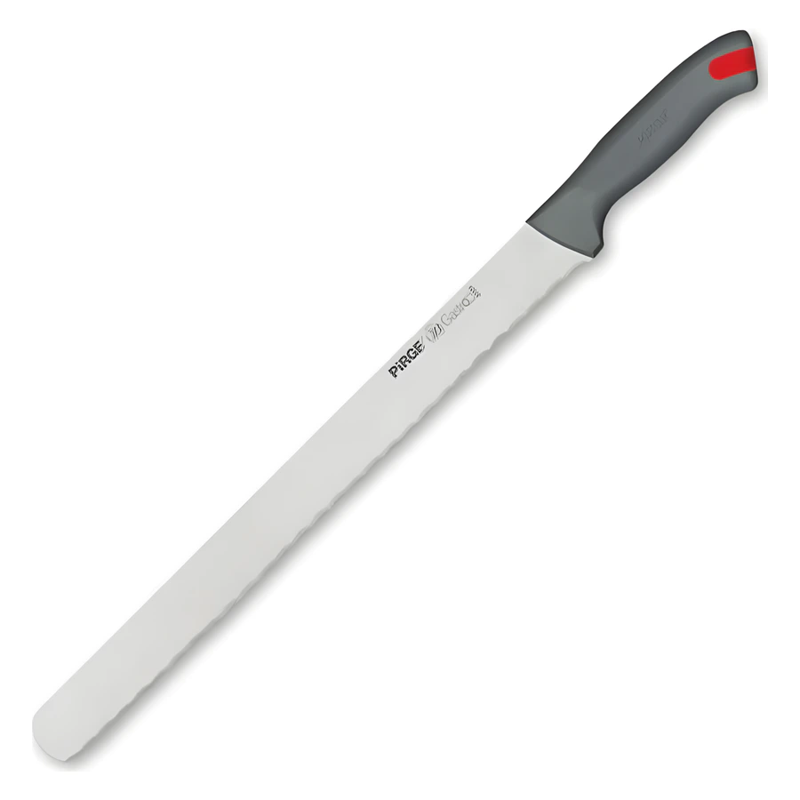 Pirge Gastro 37331 36 cm jambon bıçağı, uzun dalgalı dişli ağız ve plastik sap