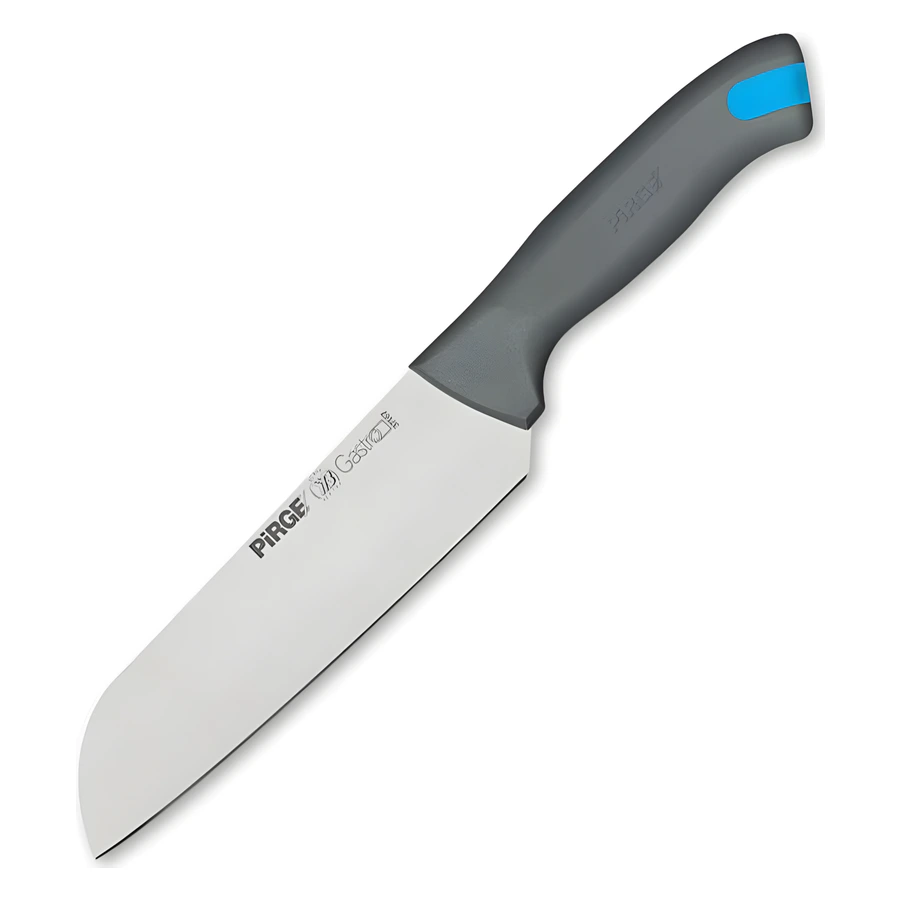 Pirge Gastro 37167 17 cm santoku bıçağı, düz ve geniş paslanmaz ağız, plastik sap