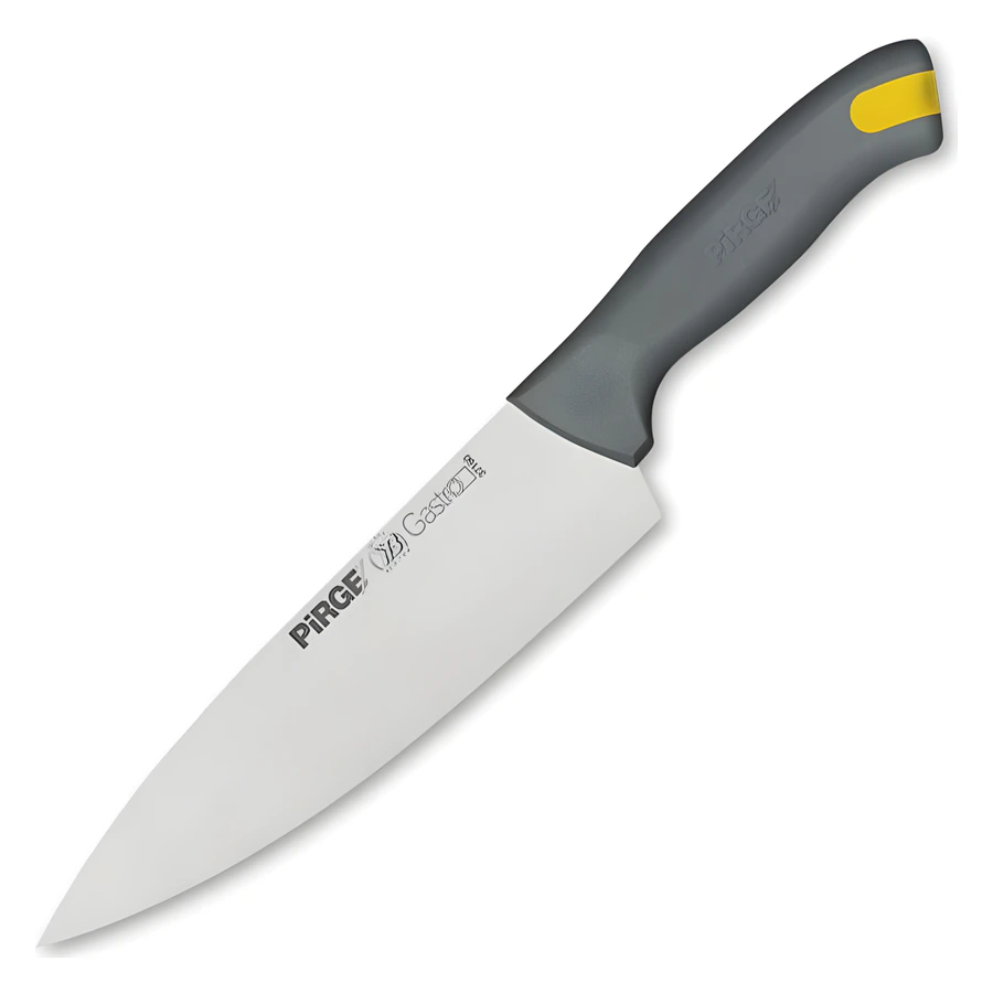 Pirge Gastro 37160 19 cm şef bıçağı, geniş paslanmaz ağız ve hijyenik plastik sap