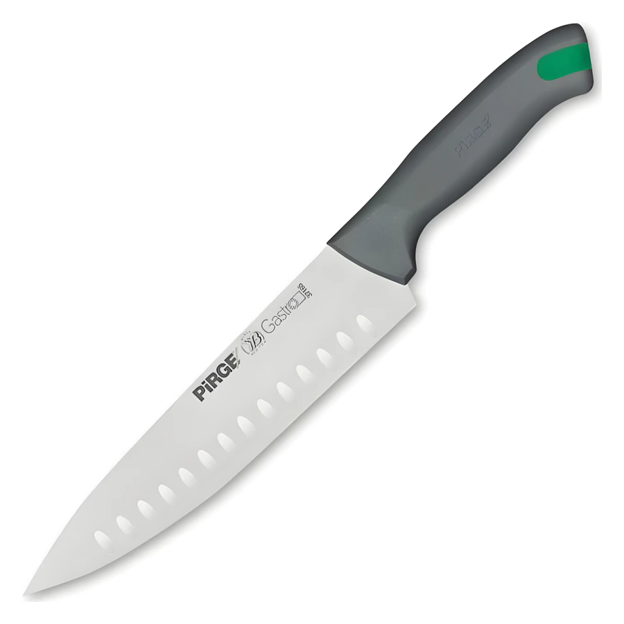 Pirge Gastro 37165 oluklu 21 cm şef bıçağı, geniş ağız ve yüzey olukları