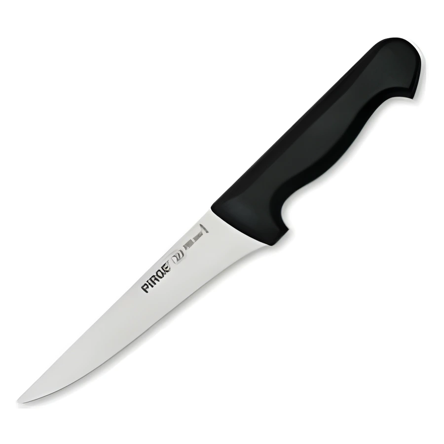 Pirge Pro 2002 sıyırma bıçağı 14,5 cm 31048, ucuna doğru daralan çelik ve hijyenik plastik sap