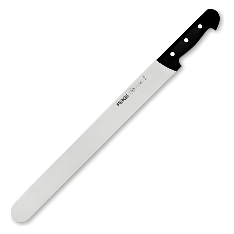 Pirge Superior döner bıçağı 45 cm 91110, uzun esnek çelik ağız ve perçinli plastik sap