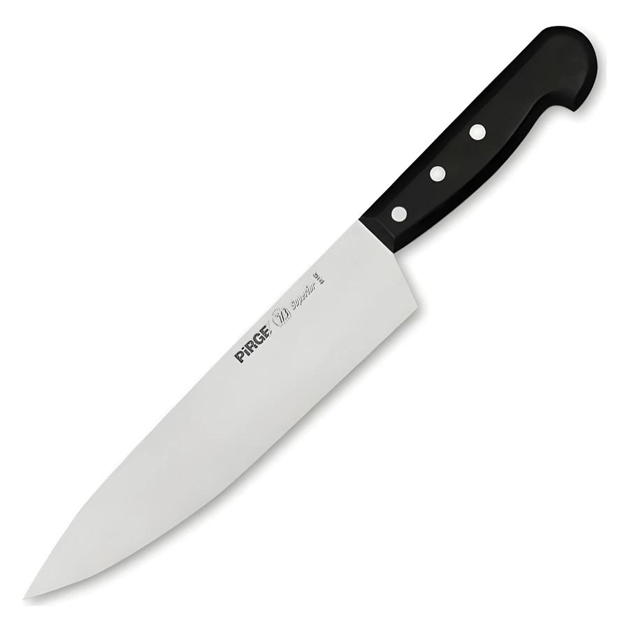 Pirge Superior 91162 uzun şef bıçağı 23 cm, 50 mm geniş T5MoV çelik ve perçinli sap