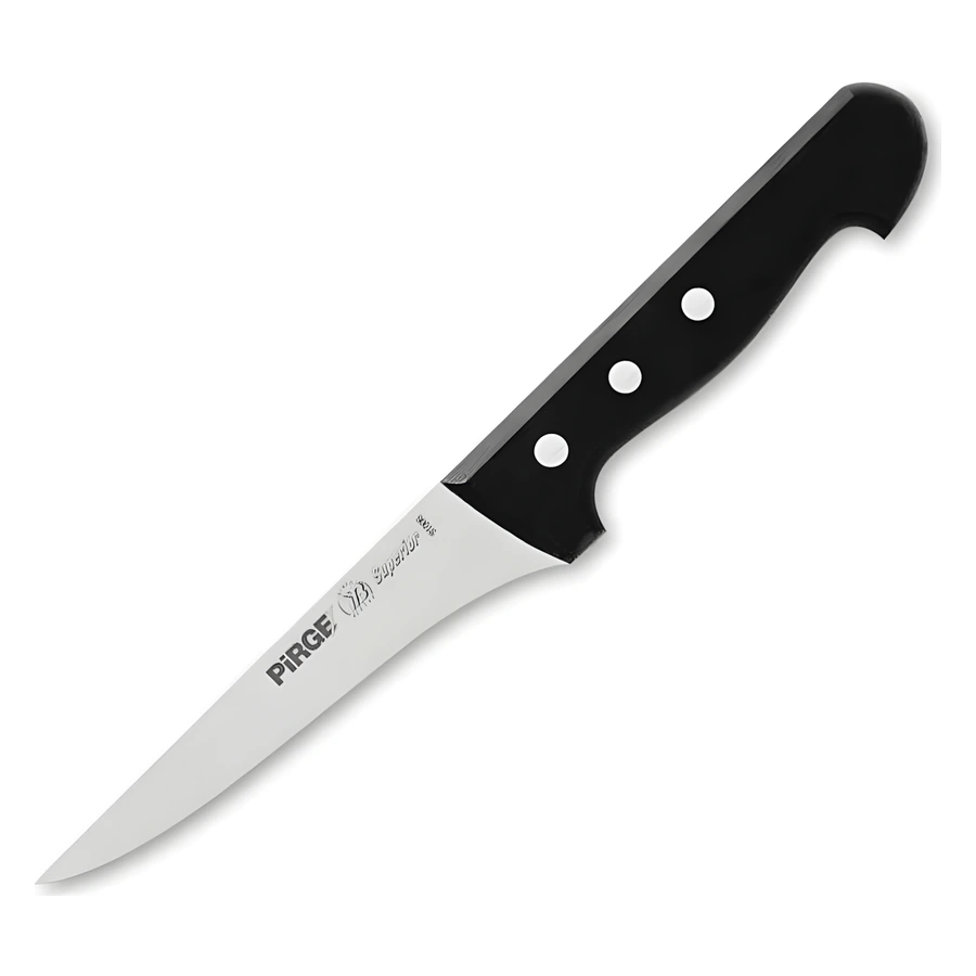 Pirge Superior 91006 sıyırma bıçağı 14,5 cm, daralan uçlu çelik ve alüminyum perçinli sap