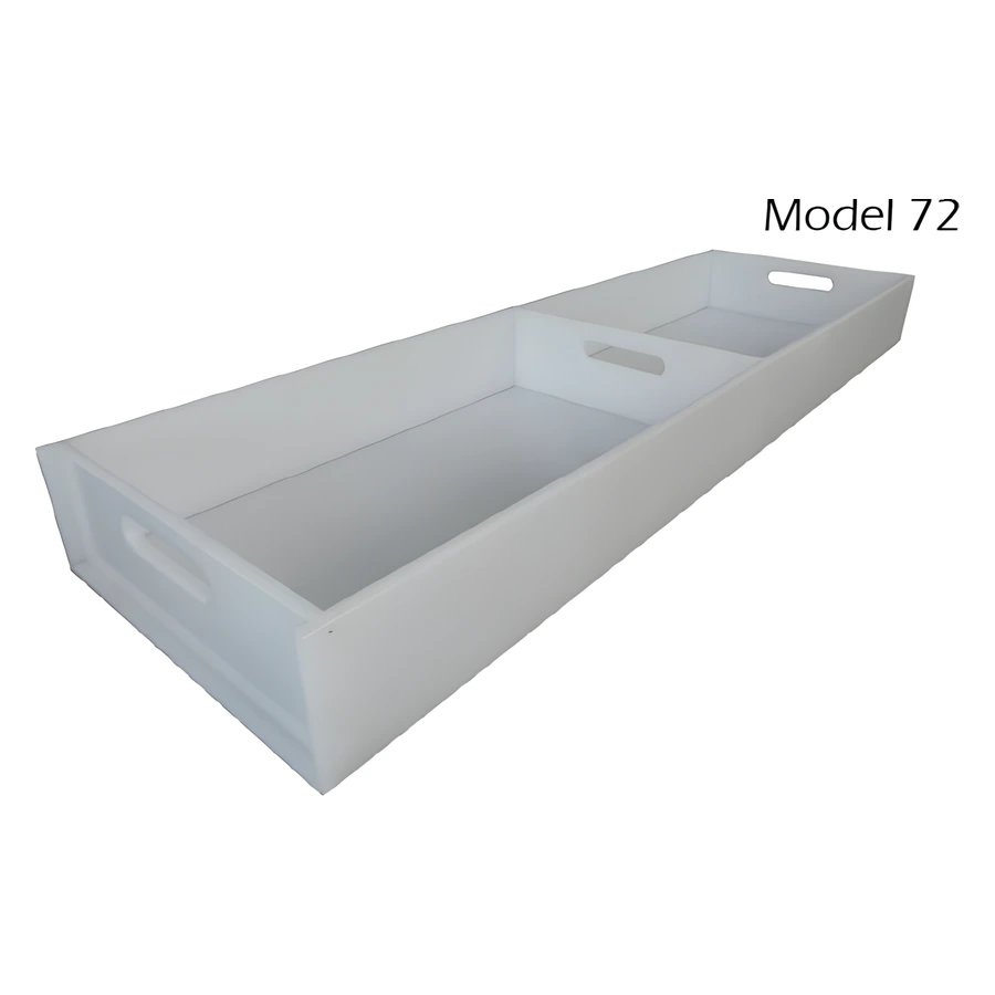 Polietilen hamur teknesi 3071, 110 x 30 x 10 cm uzun beyaz hamur dinlendirme teknesi