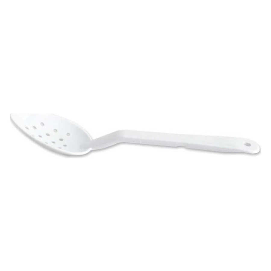 Epinox P-015 beyaz delikli polikarbon servis kaşığı, 28 cm süzgeç ağızlı büfe kaşığı