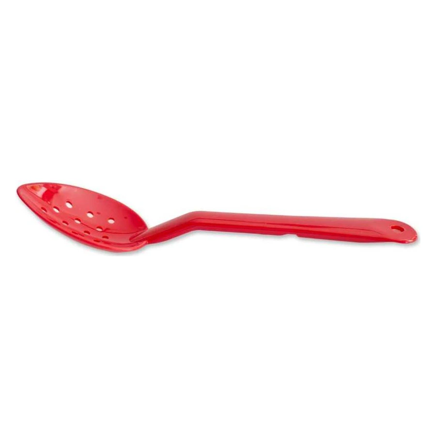 Epinox P-015 kırmızı delikli polikarbon servis kaşığı, 28 cm renkli büfe kaşığı
