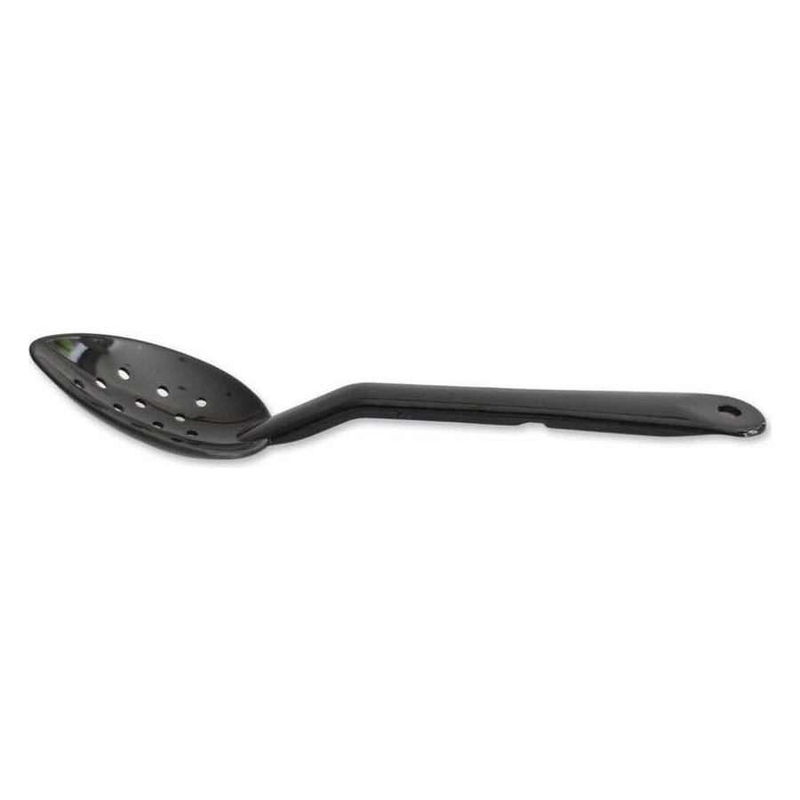 Epinox P-017 siyah delikli polikarbon servis kaşığı, 33 cm uzun koyu renkli büfe kaşığı