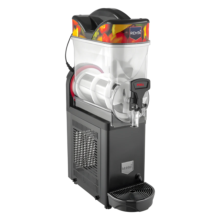 Remta ST24 tek hazneli buzlaş slush makinesi, LED aydınlatmalı 12 litre polikarbon hazne