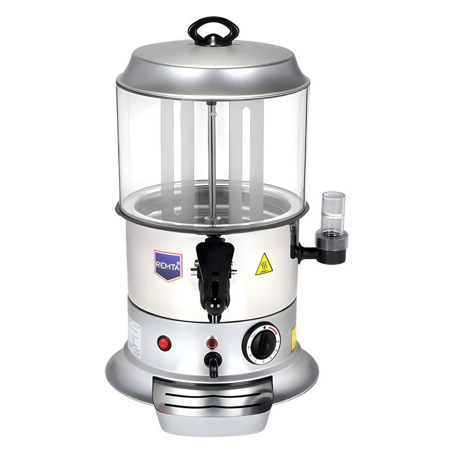 Remta CS2 silver 9 litre sahlep ve sıcak çikolata ısıtıcı, gümüş gövde ve musluk