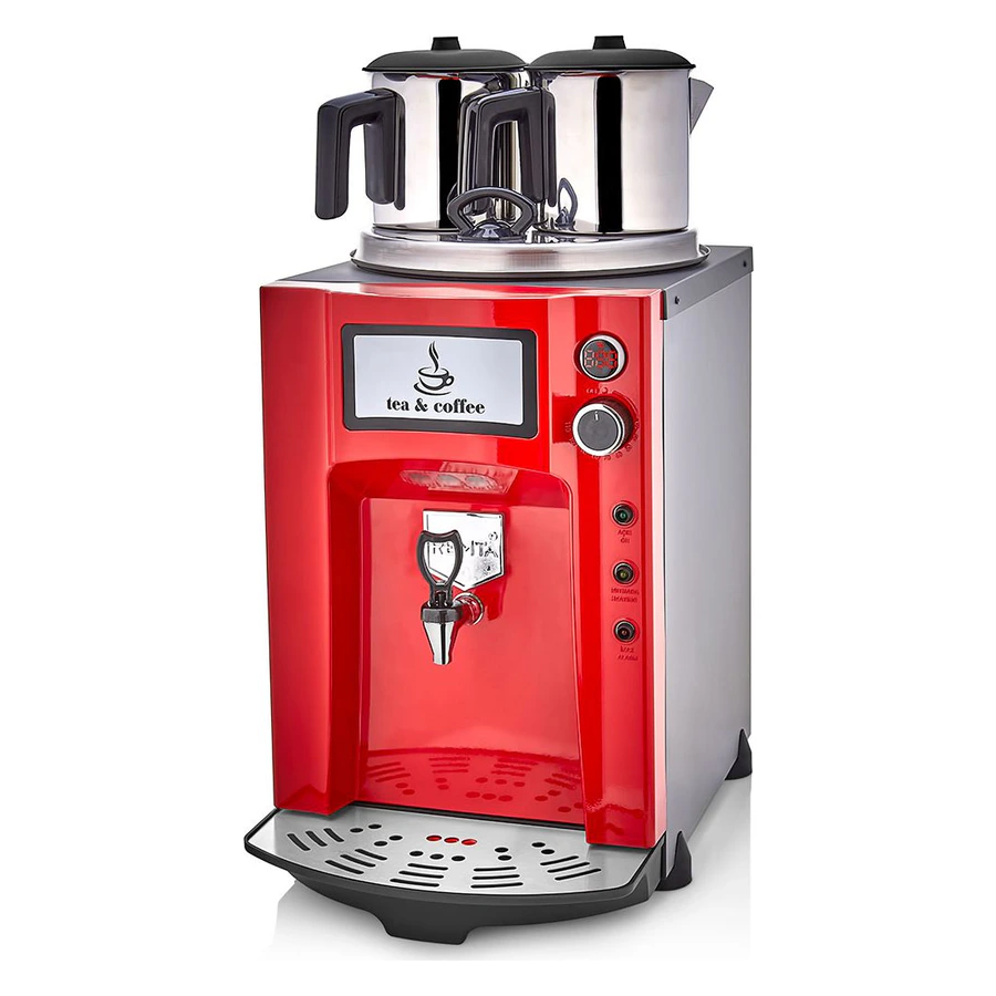 Remta DE12SP şamandıralı Premium Jumbo 2 demlikli 15 litre çay makinesi, LED aydınlatmalı