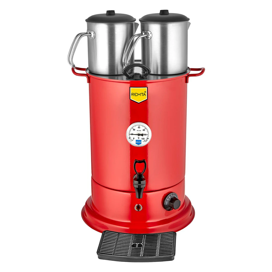 Remta EL11 Elite 2 demlikli 18 litre çay makinesi, paslanmaz gövde ve analog gösterge