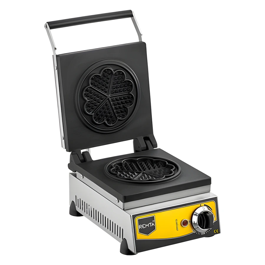 Remta W11 16 cm çiçek model elektrikli waffle makinesi, teflon kaplı döküm kalıp