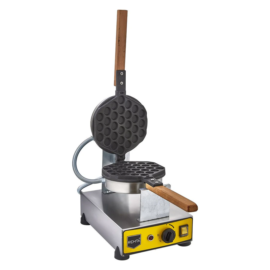 Remta W32 çevirmeli bubble waffle makinesi, baloncuklu teflon kaplı döküm kalıp