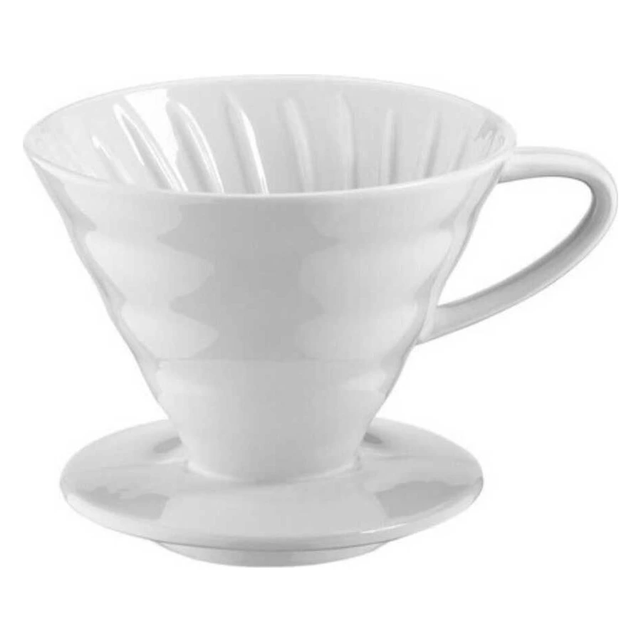 Epinox FSB-2 beyaz seramik kahve demleyici dripper, No:2 filtreye uygun pour over demlik