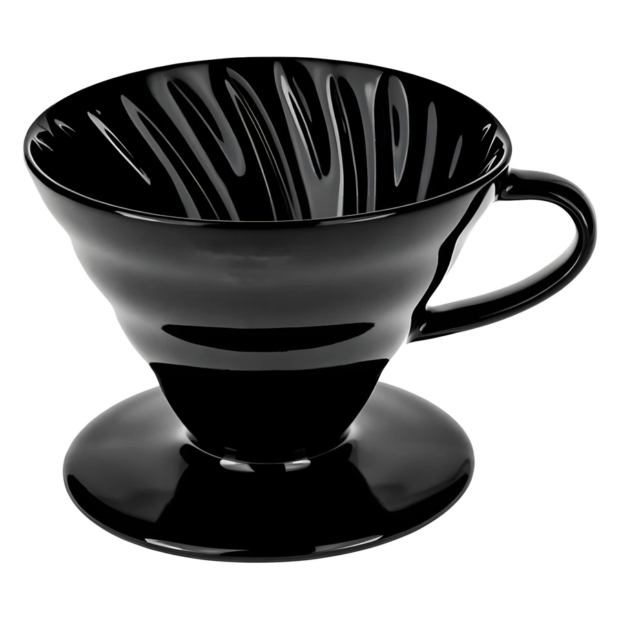 Epinox FSS-2 siyah seramik dripper, bar tezgâhı için filtre kahve demleyici