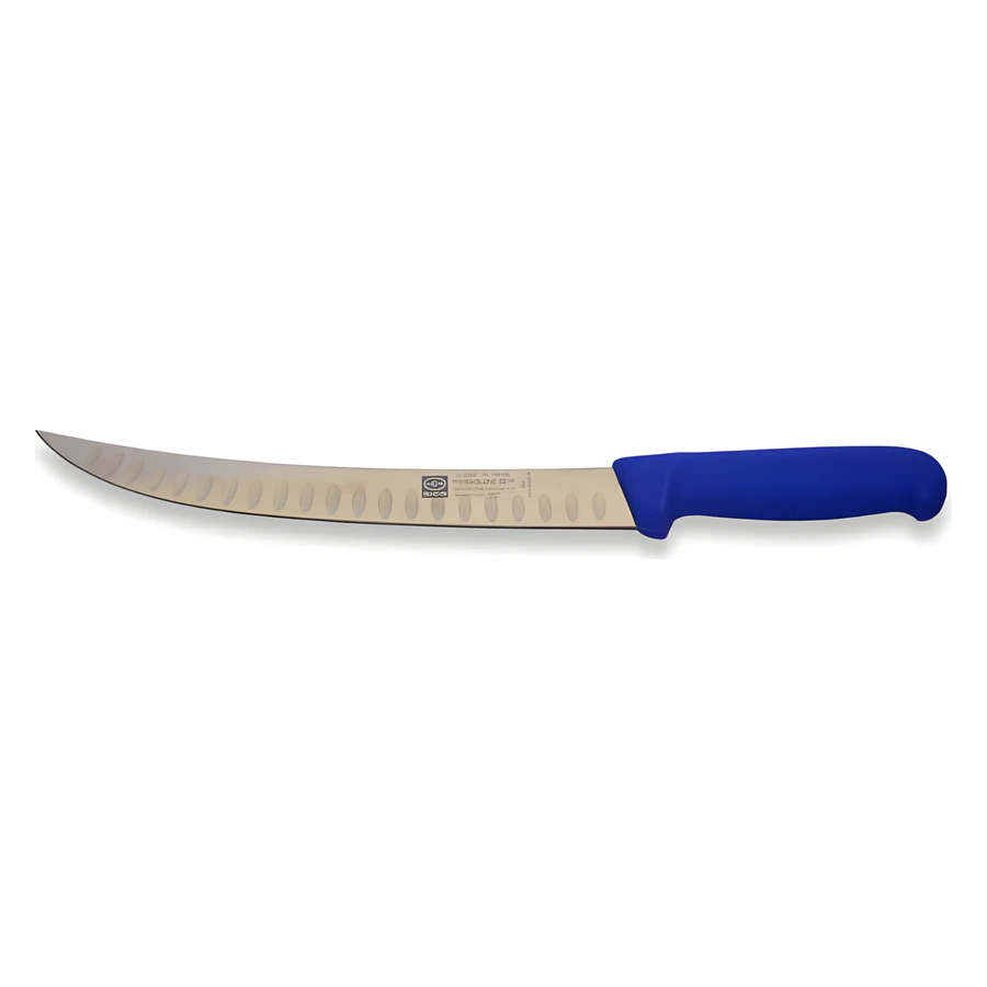 Epinox Sıco oluklu et bıçağı 25 cm mavi V207.2520G.26, oluklu paslanmaz çelik yüzey