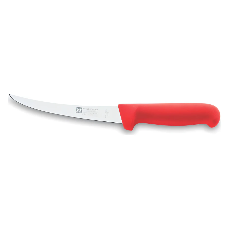 Epinox Sıco kıvrık bıçak 13 cm kırmızı saplı V203.2330.13, kavisli paslanmaz çelik ağız