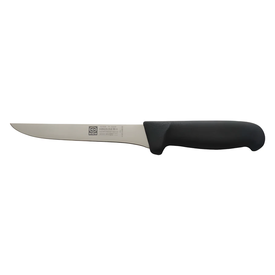 Epinox Sıco siyah sıyırma bıçağı 15 cm V201.2300.15, uzun ince paslanmaz çelik ağız