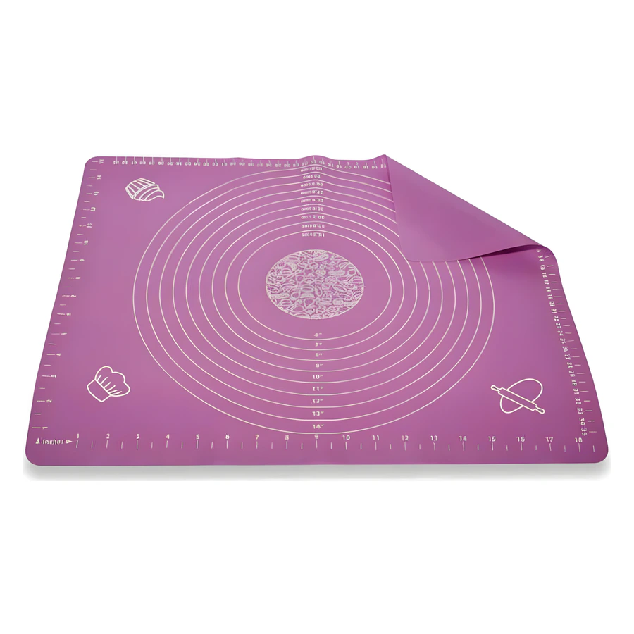 Epinox SML-45 lila silikon mat 40x50 cm, hamur açma ve fırın tepsisi için yapışmaz mat