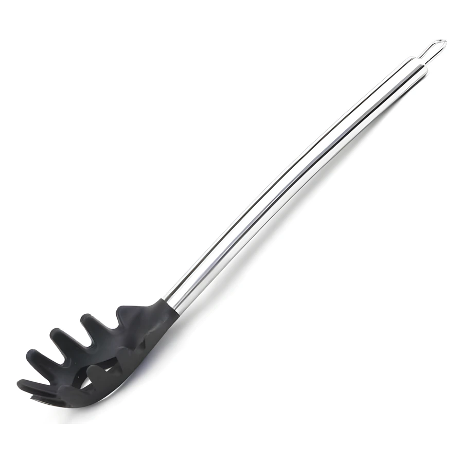 Epinox SK-1 silikon spagetti kaşığı, dişli silikon uç ve paslanmaz çelik sap