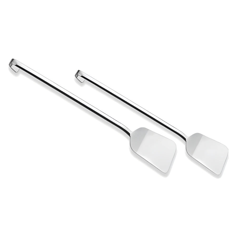 Özbir 9001 uzun saplı paslanmaz çelik spatula, tek parça metal gövde